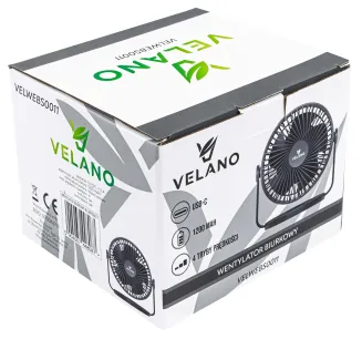 WENTYLATOR BIURKOWY akumulatorowy 1200mAh VELWEBS0011 - 14