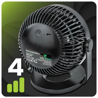 WENTYLATOR BIURKOWY akumulatorowy 1200mAh VELWEBS0011 - 7