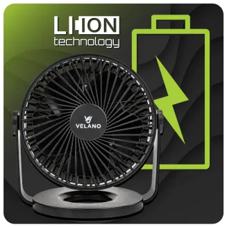 WENTYLATOR BIURKOWY akumulatorowy 1200mAh VELWEBS0011 - 8