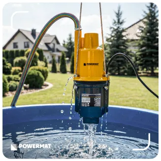 POMPA MEMBRANOWA ZANURZENIOWA GÓRNOSSĄCA DO WODY STUDNI 1080 l/h GŁĘBINOWA PM-PDW-280T - 12