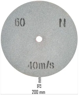 TARCZA SZLIFIERSKA KAMIEŃ 200x20x16mm DO PM-SS-1850M-KGR60 - 2