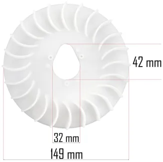 WENTYLATOR DO KOSIARKI SPALINOWEJ UCHWYT NOŻA WIRNIK MOCOWANIE 149mm RTKSS0096-WEN - 5