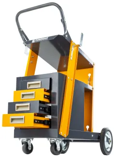 WÓZEK SPAWALNICZY DO SPAWAREK Z PÓŁKĄ NA BUTLE SZUFLADY MOBILNY PM-WSP-100T1 - 2