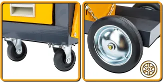 WÓZEK SPAWALNICZY DO SPAWAREK Z PÓŁKĄ NA BUTLE SZUFLADY MOBILNY PM-WSP-100T1 - 13