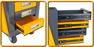 WÓZEK SPAWALNICZY DO SPAWAREK Z PÓŁKĄ NA BUTLE SZUFLADY MOBILNY PM-WSP-100T1 - 15