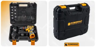 WIERTARKO WKRĘTARKA AKUMULATOROWA BEZSZCZOTKOWA UDAR 16.8V LED 2xAKU + BITY PM-WA-16.8V-1.5M - 4