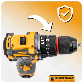 WIERTARKO WKRĘTARKA AKUMULATOROWA BEZSZCZOTKOWA UDAR 16.8V LED 2xAKU + BITY PM-WA-16.8V-1.5M - 7