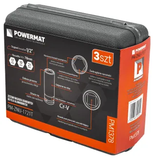 ZESTAW NASADEK UDAROWYCH DO FELG ALUMINIOWYCH 17/19/21 MM KOLOROWE 3 SZT PM-ZNU-1721T - 20