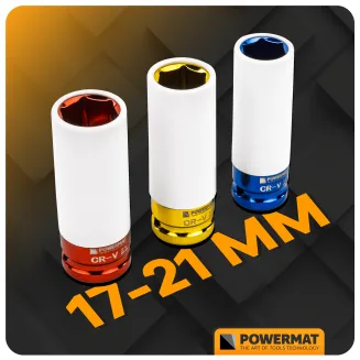 ZESTAW NASADEK UDAROWYCH DO FELG ALUMINIOWYCH 17/19/21 MM KOLOROWE 3 SZT PM-ZNU-1721T - 12