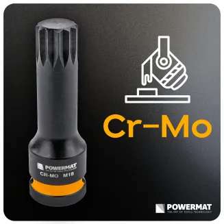 ZESTAW NASADEK UDAROWYCH SPLINE 1/2 CALA 78 MM CR-MO 8SZT DO KLUCZY WALIZKA PM-ZNU-518T - 7