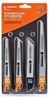 ZESTAW BRZESZCZOTÓW DO PIŁY SZABLASTEJ NOŻE DO LISICY METAL DREWNO 10 SZTUK PM-ZBDP-10T - 2