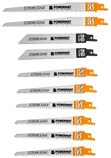 ZESTAW BRZESZCZOTÓW DO PIŁY SZABLASTEJ NOŻE DO LISICY METAL DREWNO 10 SZTUK PM-ZBDP-10T - 4