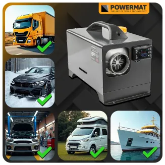 NAGRZEWNICA OLEJOWA SPALINOWA OGRZEWANIE POSTOJOWE 12KW 12V DC / 24V DC/ PTRZETWORNICA 230V PM-AG-8M4PM-AG-8M4  - 4