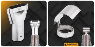 MINI OPALARKA ELEKTRYCZNA Z REGULACJĄ 2 BIEGI 450°C 2 DYSZE + KOSZULKI PM-MOP-450T - 5