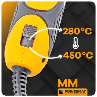 MINI OPALARKA ELEKTRYCZNA Z REGULACJĄ 2 BIEGI 450°C 2 DYSZE + KOSZULKI PM-MOP-450T - 6