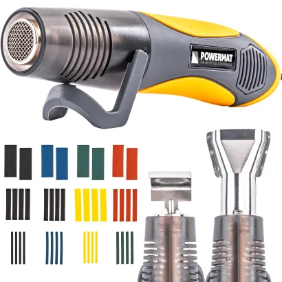 MINI OPALARKA ELEKTRYCZNA Z REGULACJĄ 2 BIEGI 450°C 2 DYSZE + KOSZULKI PM-MOP-450T