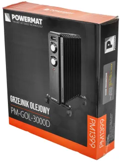 GRZEJNIK OLEJOWY ELEKTRYCZNY 2500W 11 ŻEBER KALORYFER MOCNY TERMOSTAT KÓŁKA PM-GOL-3000D - 19