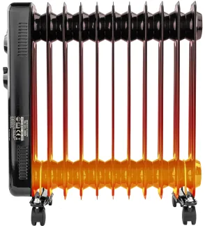 GRZEJNIK OLEJOWY ELEKTRYCZNY 2500W 11 ŻEBER KALORYFER MOCNY TERMOSTAT KÓŁKA PM-GOL-3000D