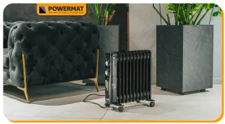 GRZEJNIK OLEJOWY ELEKTRYCZNY 2500W 11 ŻEBER KALORYFER MOCNY TERMOSTAT KÓŁKA PM-GOL-3000D