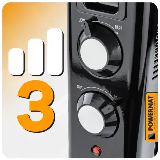 GRZEJNIK OLEJOWY ELEKTRYCZNY 2500W 11 ŻEBER KALORYFER MOCNY TERMOSTAT KÓŁKA PM-GOL-3000D - 16