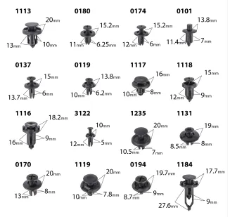 SPINKI KOŁKI KLIPSY SAMOCHODOWE DO TAPICERKI AUTA 635 EL -  ŚCIĄGACZE WYJMAK RTKST0100 - 18