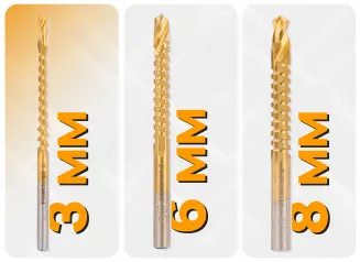 WIERTŁA STOPNIOWE FREZUJĄCE 4-32MM DO METALU HSS DREWNA PLASTIKU 3-8MM 6 EL PM-ZWSF-6T - 7