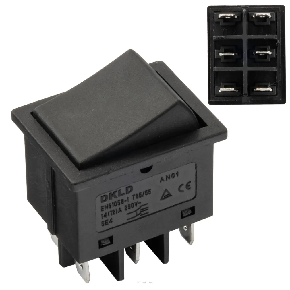 PRZEŁĄCZNIK DO GLEBOGRYZARKI POWERMAT WŁĄCZNIK PRZYCISK KOŁYSKOWY 250V PM-GGE-1700M-PK