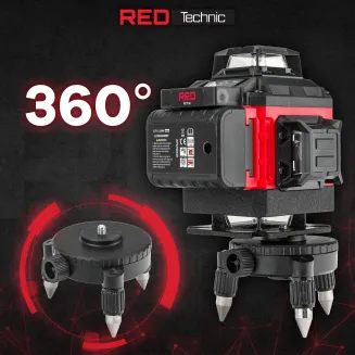 POZIOMICA LASEROWA LASER KRZYŻOWY 4D 360 ZIELONY RTPLK0036 - 4