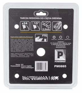 Tarcza widiowa do drewna 190x30 24z TDD-190x30x24Z - 4