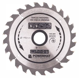 Tarcza widiowa do drewna 190x30 24z TDD-190x30x24Z - 5