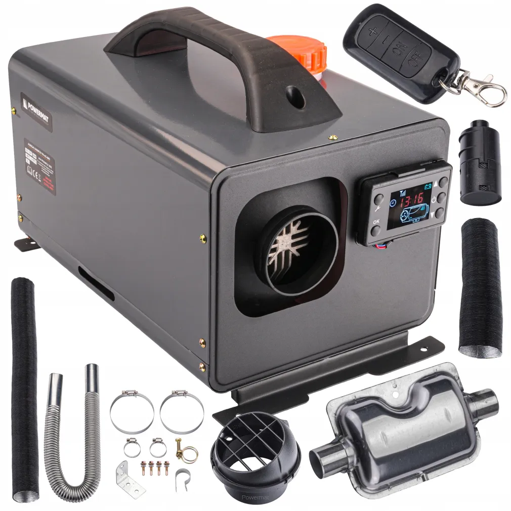 NAGRZEWNICA OLEJOWA SPALINOWA OGRZEWANIE POSTOJOWE 8KW 12V DC ZESTAW PM-AG-8M2