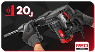 MŁOT WYBURZENIOWY UDAROWY DO KUCIA 20J SDS MAX 3000W + WALIZKA DŁUTA KLUCZ RTMWB0107 - 11