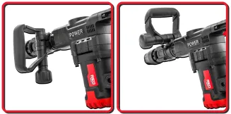 MŁOT WYBURZENIOWY UDAROWY DO KUCIA 20J SDS MAX 3000W + WALIZKA DŁUTA KLUCZ RTMWB0107 - 12