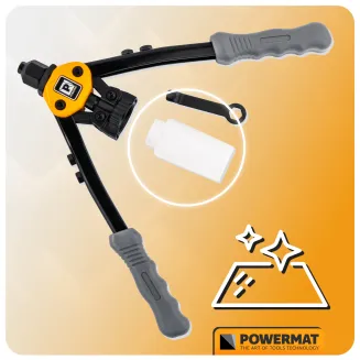 NITOWNICA RĘCZNA NOŻYCOWA DO NITÓW ZRYWALNYCH+POJEMNIK 320mm / 3,2-6,4mm PM-NIR-320T - 8