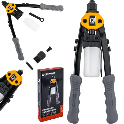 NITOWNICA RĘCZNA NOŻYCOWA DO NITÓW ZRYWALNYCH+POJEMNIK 320mm / 3,2-6,4mm PM-NIR-320T