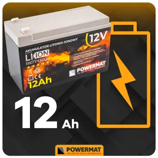 AKUMULATOR DO OPRYSKIWACZA BATERIA LITOWO JONOWA Li-Ion 12V 12Ah 12000mAh PM-AKLJ-12V12AM - 10