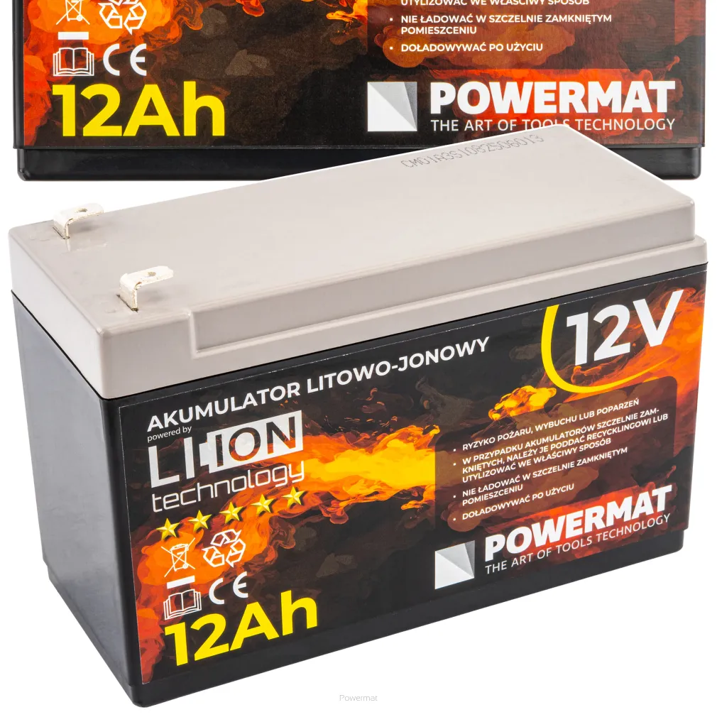 AKUMULATOR DO OPRYSKIWACZA BATERIA LITOWO JONOWA Li-Ion 12V 12Ah 12000mAh PM-AKLJ-12V12AM