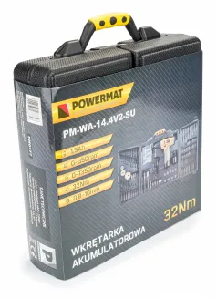 Wkrętarka / Wiertarka Akumulatorowa 2 x akumulator Li-Ion 1,5Ah / 14.4V - 32Nm + zestaw w walizce PM-WA-14.4V2-SU