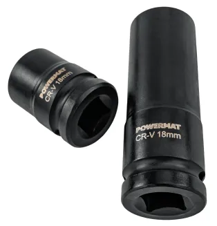 NASADKI UDAROWE HEX 1/2 CR-V 35SZT 38MM 78MM DO KLUCZA UDAR WALIZKA ZESTAW PM-ZNU-832T - 8