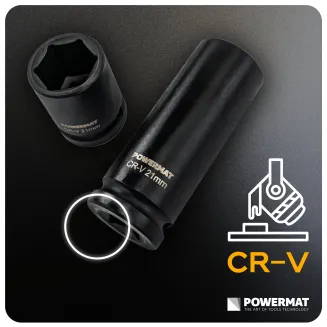 NASADKI UDAROWE HEX 1/2 CR-V 35SZT 38MM 78MM DO KLUCZA UDAR WALIZKA ZESTAW PM-ZNU-832T - 15