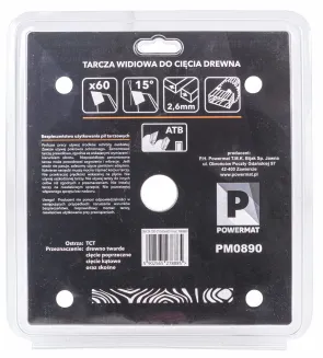 Tarcza widiowa do drewna 210x30 60z TDD-210x30x60Z - 5