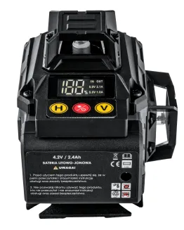 POZIOMICA LASER KRZYŻOWY ZIELONY SAMOPOZIOMUJĄCA 4D 360° 16 LINII PM-PLK-4DM2 - 6