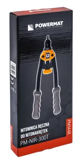 NITOWNICA RĘCZNA DŹWIGNIOWA NOŻYCOWA DO NITONAKRĘTEK ZESTAW TRZPIENI M3-M8 300mm / M3-M8 PM-NIR-300T - 2