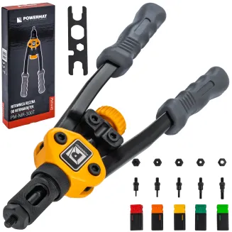 NITOWNICA RĘCZNA DŹWIGNIOWA NOŻYCOWA DO NITONAKRĘTEK ZESTAW TRZPIENI M3-M8 300mm / M3-M8 PM-NIR-300T - 14