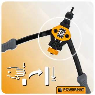 NITOWNICA RĘCZNA DŹWIGNIOWA NOŻYCOWA DO NITONAKRĘTEK ZESTAW TRZPIENI M3-M8 300mm / M3-M8 PM-NIR-300T - 16