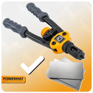 NITOWNICA RĘCZNA DŹWIGNIOWA NOŻYCOWA DO NITONAKRĘTEK ZESTAW TRZPIENI M3-M8 300mm / M3-M8 PM-NIR-300T - 17