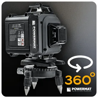 POZIOMICA LASER KRZYŻOWY ZIELONY SAMOPOZIOMUJĄCA 4D 360° 16 LINII PM-PLK-4DM3 - 17