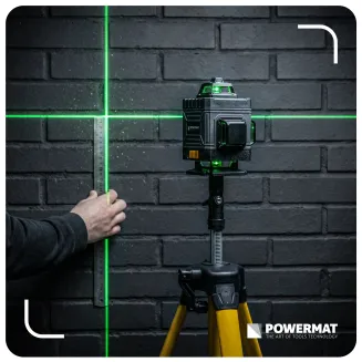 POZIOMICA LASEROWA LASER KRZYŻOWY ZIELONY SAMOPOZIOMUJĄCA 4D 360° 16 LINII PM-PLK-4DM1 - 12