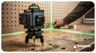 POZIOMICA LASEROWA LASER KRZYŻOWY ZIELONY SAMOPOZIOMUJĄCA 4D 360° 16 LINII PM-PLK-4DM1 - 10