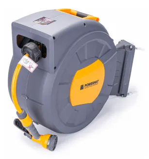 AUTOMATYCZNY BĘBEN ZWIJACZ NA WĄŻ OGRODOWY NAŚCIENNY 1/2 35m + PISTOLET PRO PM-ABNW-35M - 3